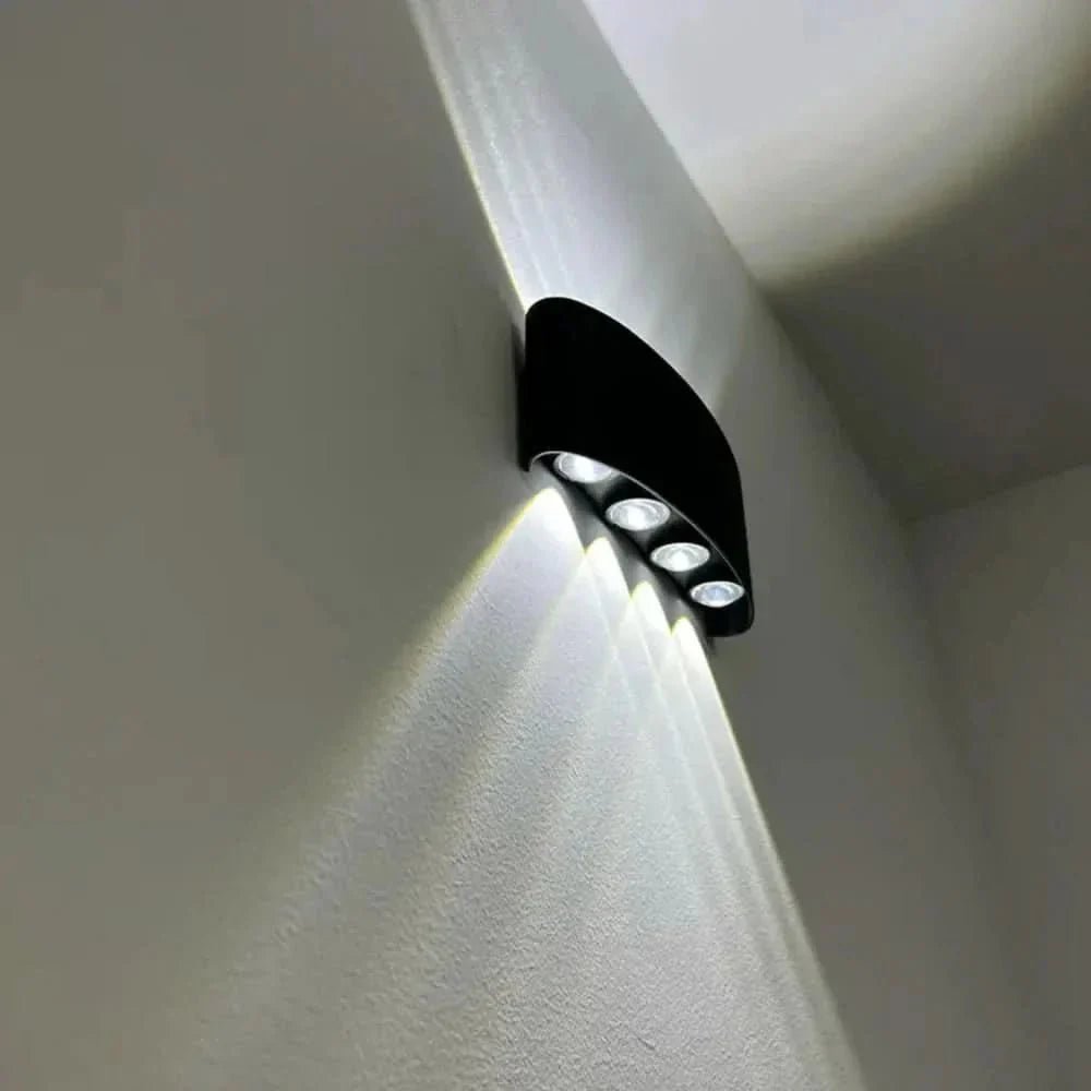Modern LED Wall Light for Indoor & Outdoor Use in Black & White - Wall Light - 6W | Black - Seravelle Home