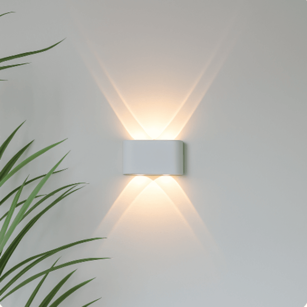 Modern LED Wall Light for Indoor & Outdoor Use in Black & White - Wall Light - 4W | White - Seravelle Home