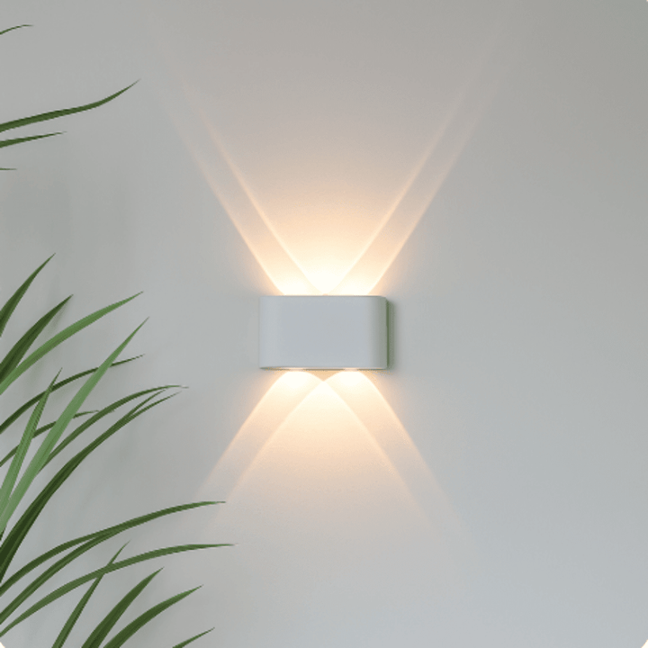 Modern LED Wall Light for Indoor & Outdoor Use in Black & White - Wall Light - 4W | White - Seravelle Home