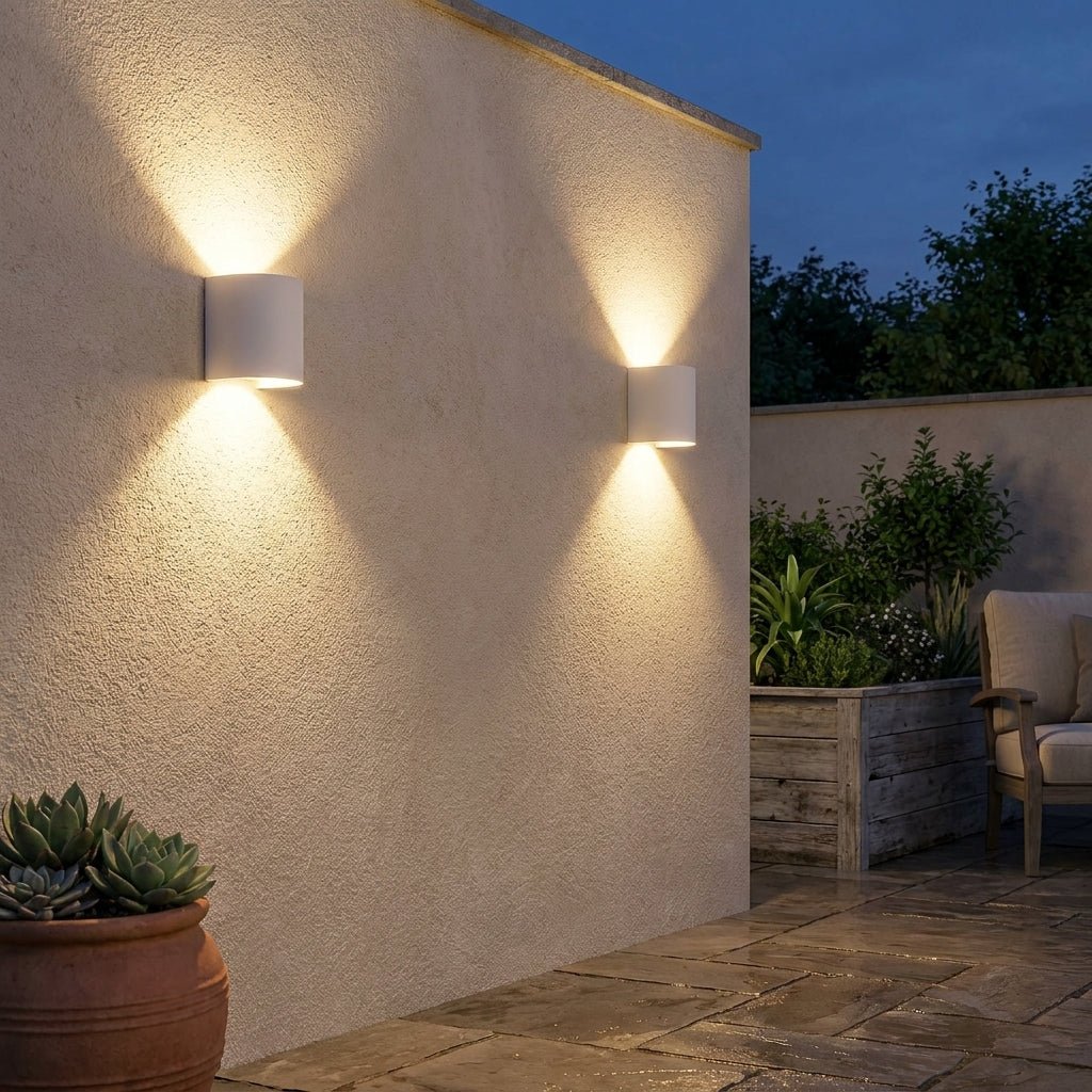 Modern LED Wall Light for Indoor & Outdoor Use in Black & White - Wall Light - 2W | White - Seravelle Home