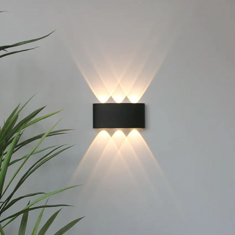 Modern LED Wall Light for Indoor & Outdoor Use in Black & White - Wall Light - 6W | Black - Seravelle Home