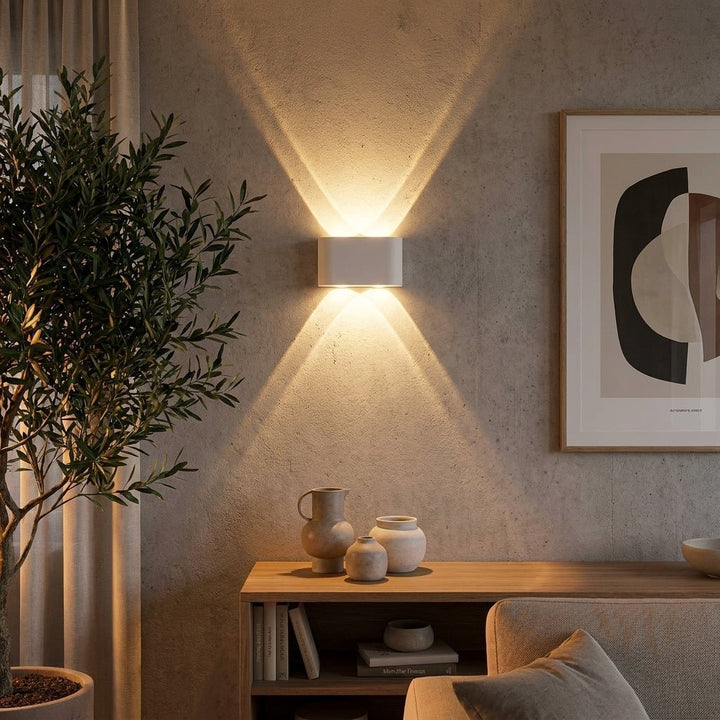 Modern LED Wall Light for Indoor & Outdoor Use in Black & White - Wall Light - 4W | White - Seravelle Home