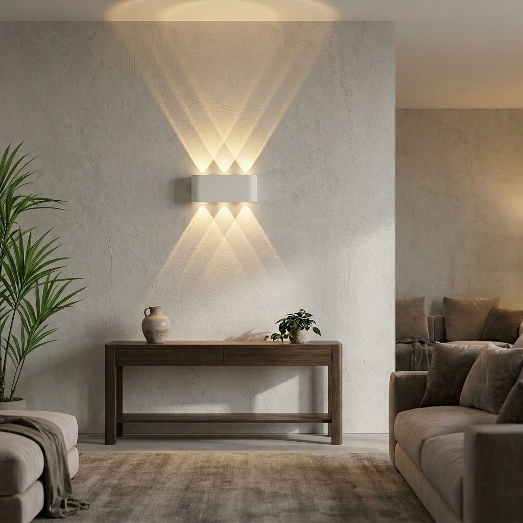 Modern LED Wall Light for Indoor & Outdoor Use in Black & White - Wall Light - 6W | White - Seravelle Home