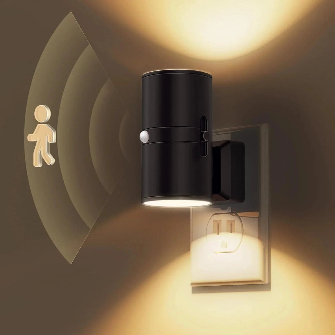 Modern LED Wall Light with Adjustable Spotlight - Wall Light - EU Standard Plug - Seravelle Home