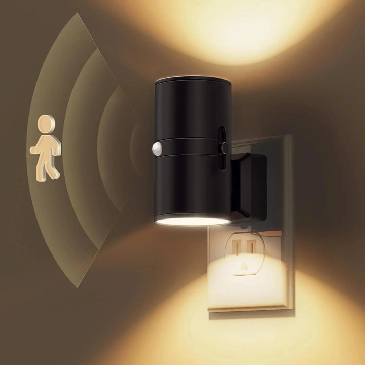 Modern LED Wall Light with Adjustable Spotlight - Wall Light - EU Standard Plug - Seravelle Home
