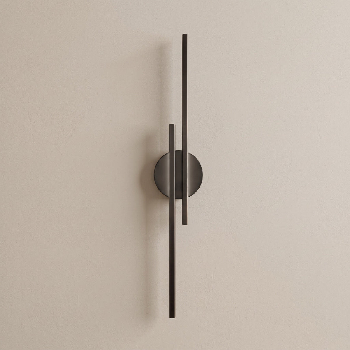 Modern Linear Wall Sconce with Dual Beam Metal Design - Wall Light Fixtures - Black - Seravelle Home