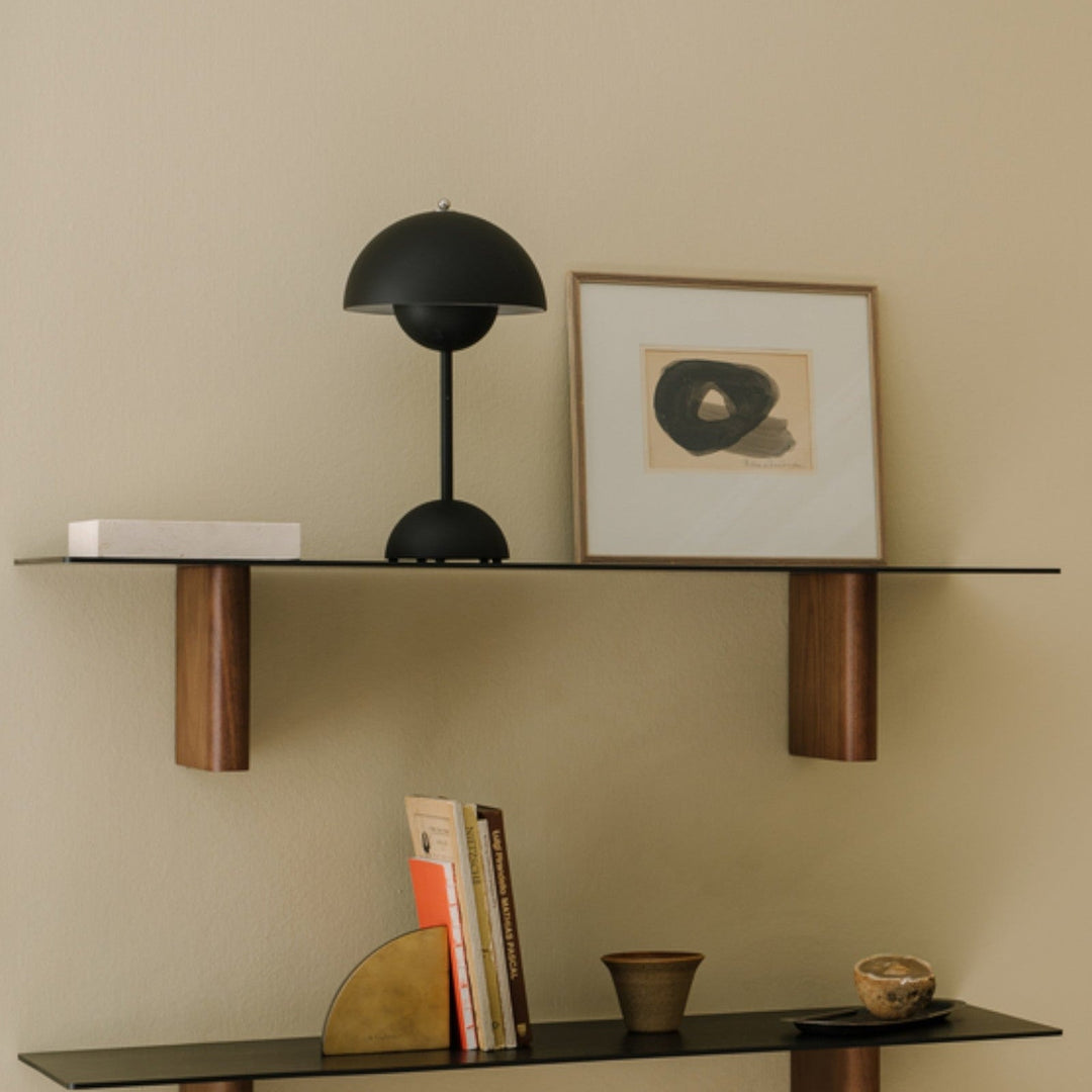 Modern Mushroom Table Lamp for Soft Ambient Light - Table Lamp - Black - Seravelle Home