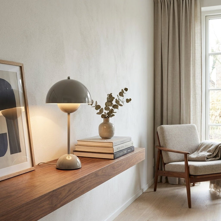 Modern Mushroom Table Lamp for Soft Ambient Light - Table Lamp - Grey - Seravelle Home