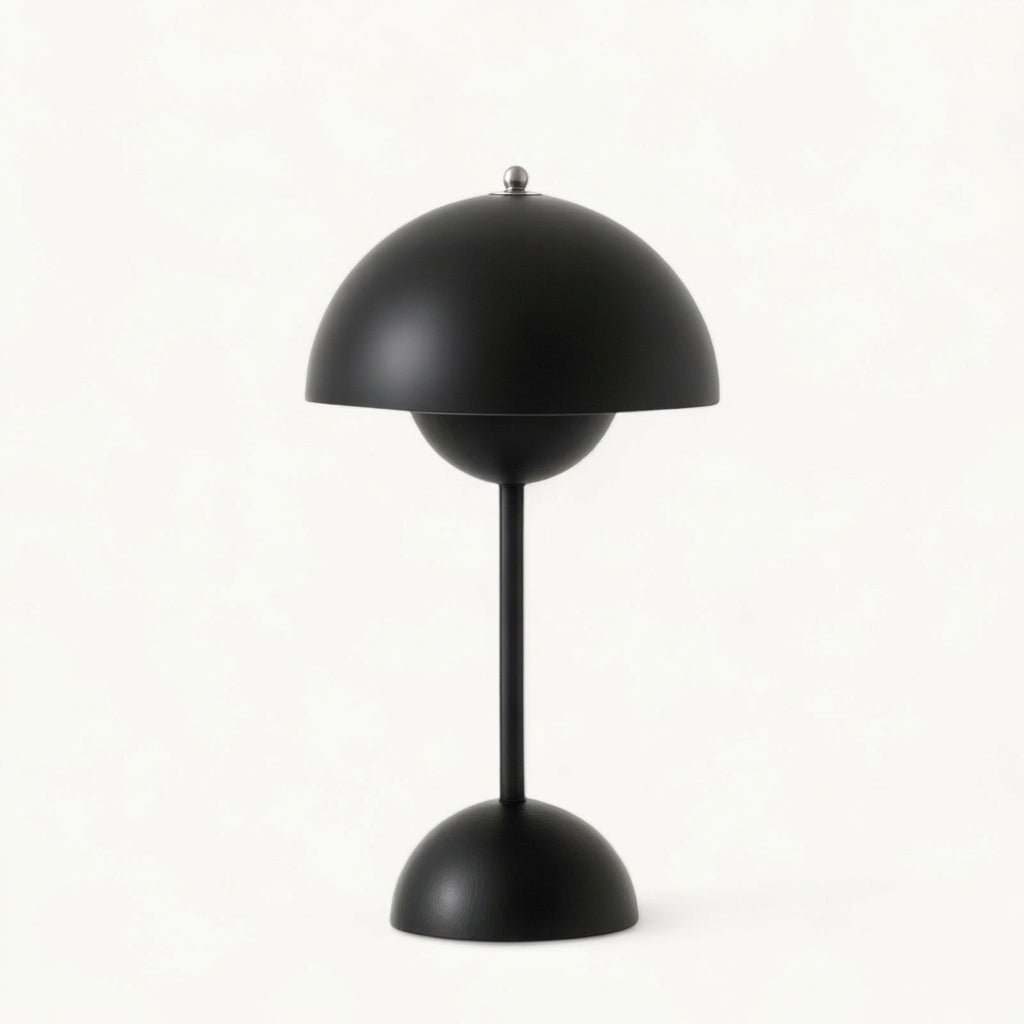 Modern Mushroom Table Lamp for Soft Ambient Light - Table Lamp - Black - Seravelle Home