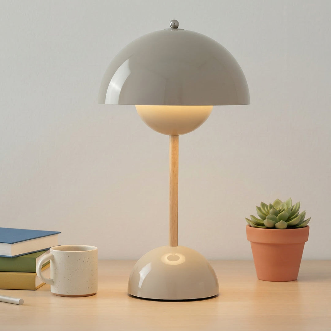 Modern Nordic Table Lamp in Minimalist Mushroom Design - Pilz - Tischleuchte - Grey - Seravelle Home