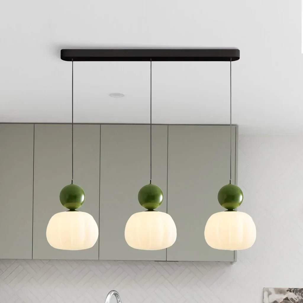 Modern Pendant Light with Colourful Accents - Pendant Light - Green - Seravelle Home