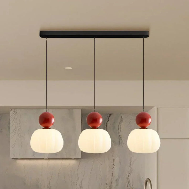 Modern Pendant Light with Colourful Accents - Pendant Light - Red - Seravelle Home
