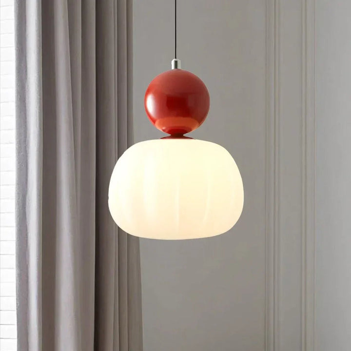 Modern Pendant Light with Colourful Accents - Pendant Light - Red - Seravelle Home