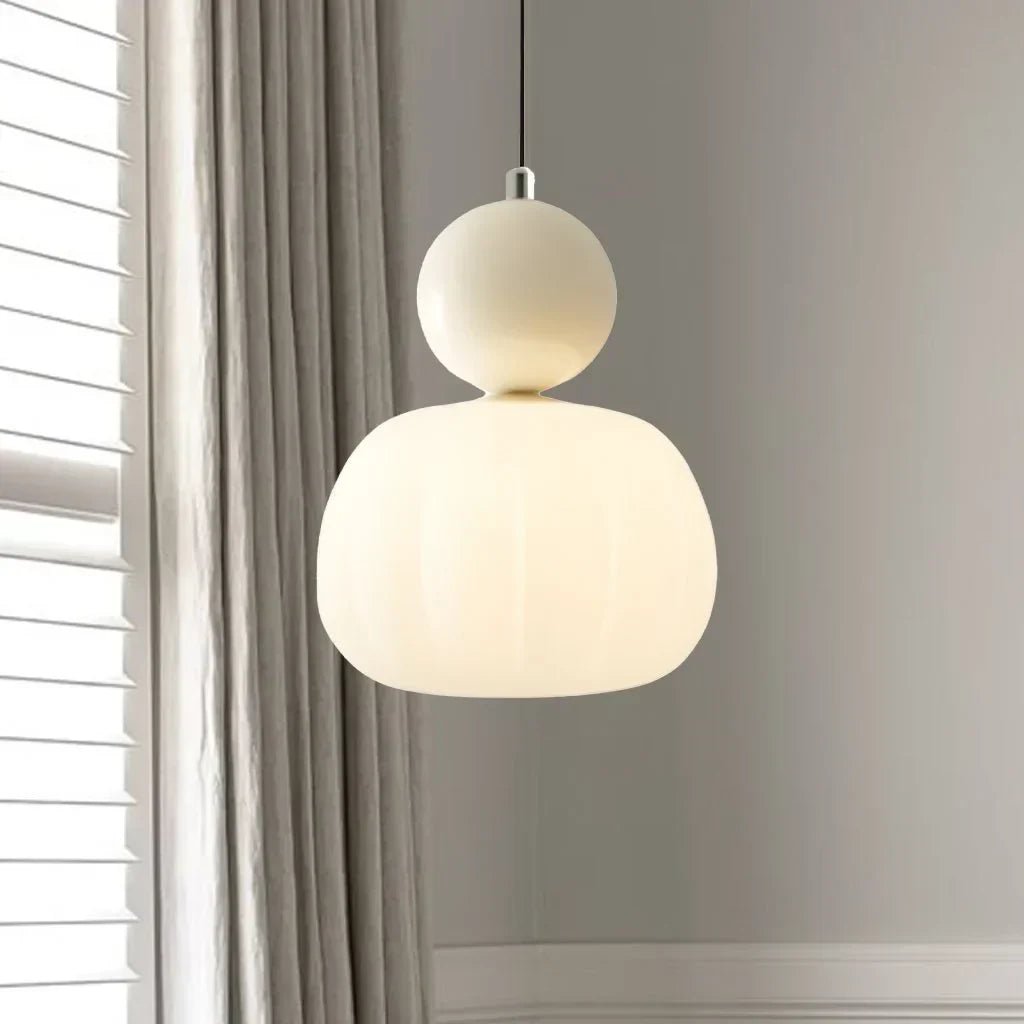 Modern Pendant Light with Colourful Accents - Pendant Light - Beige - Seravelle Home