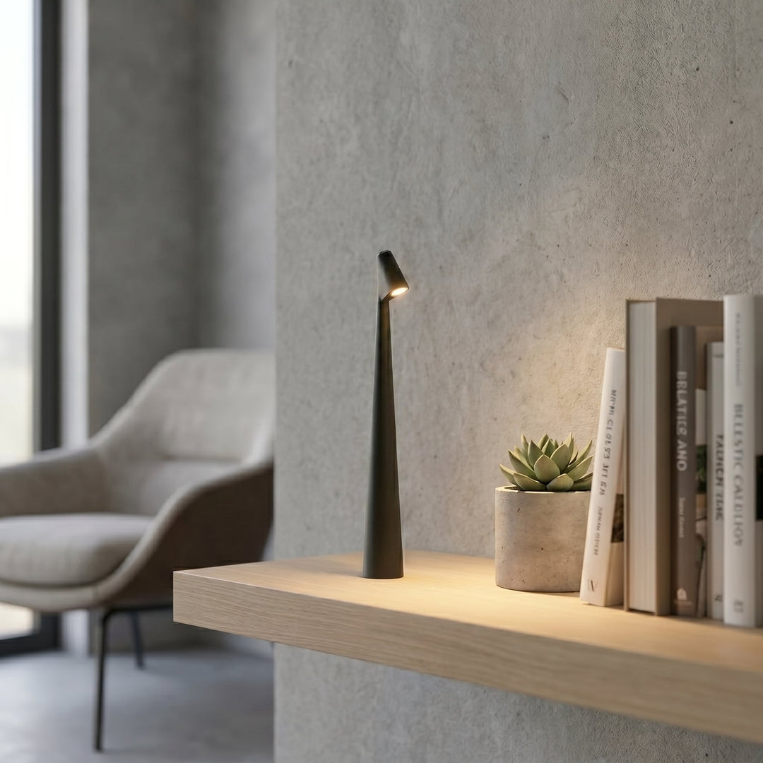 Modern Table Lamp in Minimalist Design - Table Lamp - Black - Seravelle Home