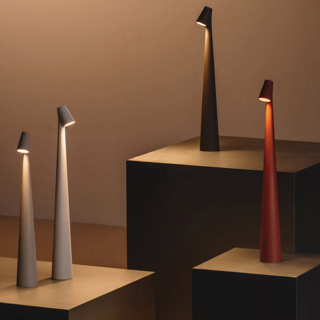 Modern Table Lamp in Minimalist Design - Table Lamp - Orange - Seravelle Home