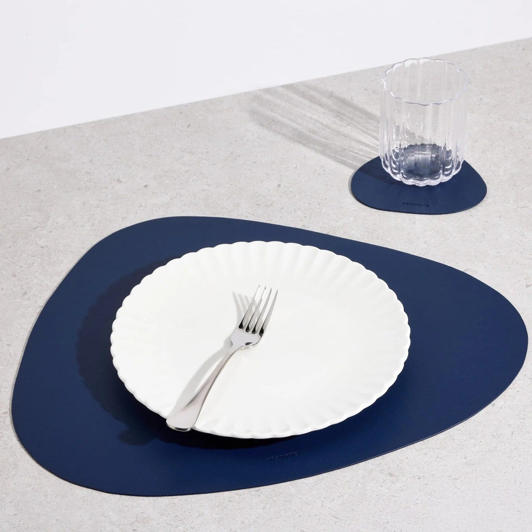 Modern Triangular Table Mat - Table Mat - Blue - Seravelle Home