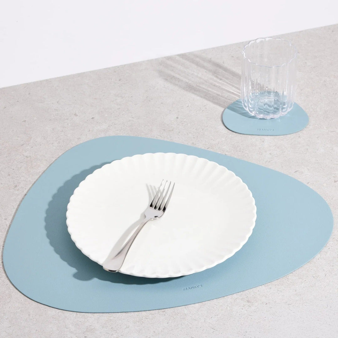 Modern Triangular Table Mat - Table Mat - Light Blue - Seravelle Home