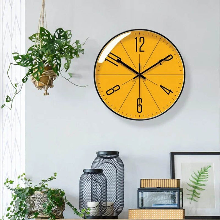 Modern Wall Clock with Minimalist Dial - Wall Clock - Black - Grey - Seravelle Home
