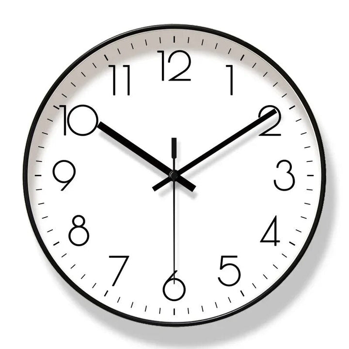 Modern Wall Clock with Minimalist Dial - Wall Clock - Black - White - Seravelle Home