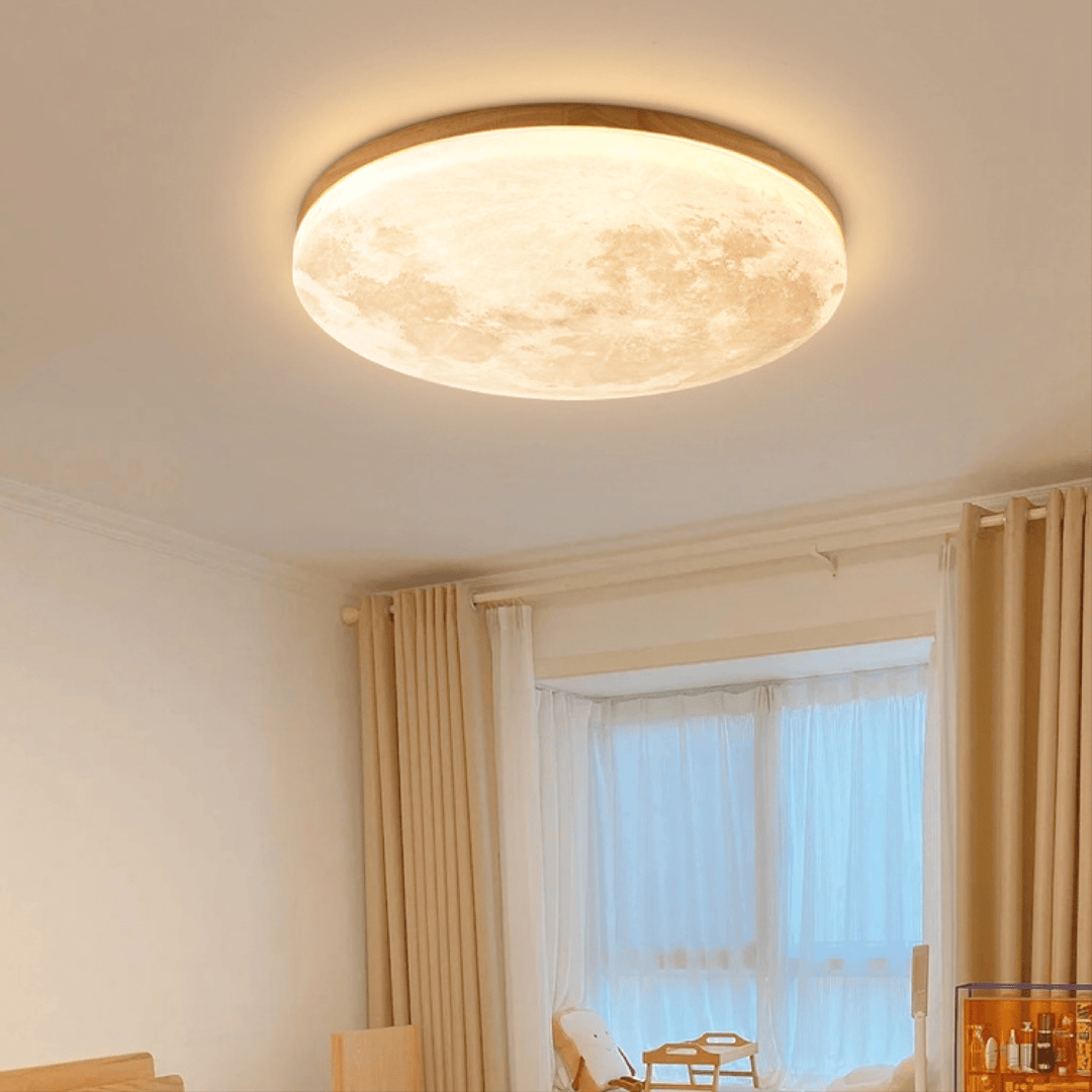 Moon Ceiling Lamp – Modern Dimmable LED Design - Ceiling Light - Yellow - Seravelle Home