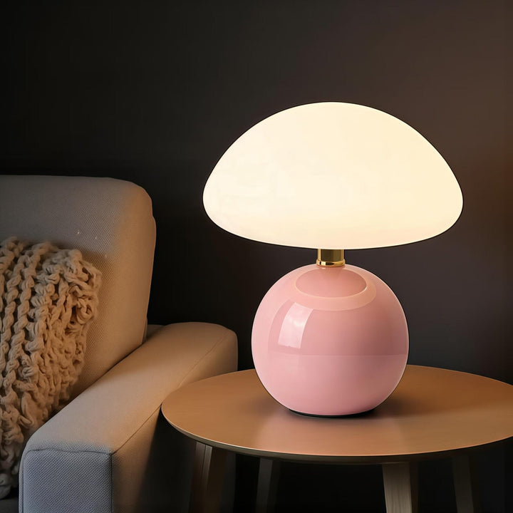 Mushroom Design Table Lamp for Modern Accent Lighting - Table Lamp - Pink - Seravelle Home