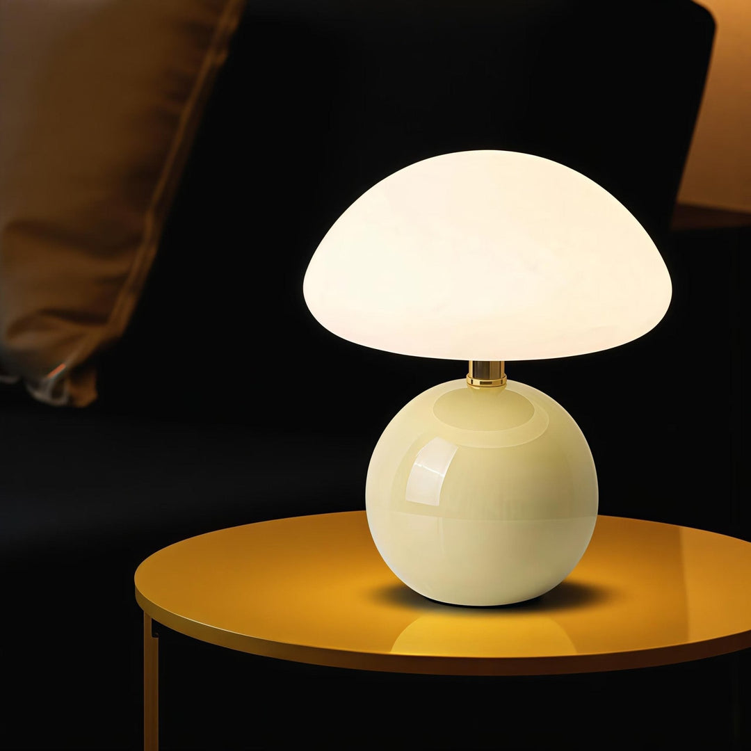 Mushroom Design Table Lamp for Modern Accent Lighting - Table Lamp - Beige - Seravelle Home