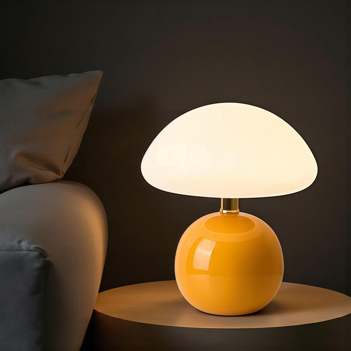 Mushroom Design Table Lamp for Modern Accent Lighting - Table Lamp - Orange - Seravelle Home