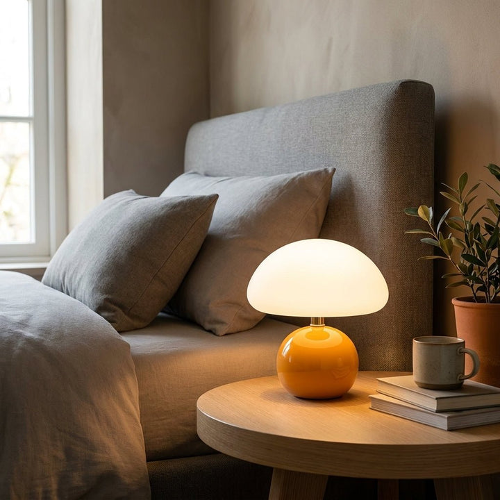 Mushroom Design Table Lamp for Modern Accent Lighting - Table Lamp - Orange - Seravelle Home