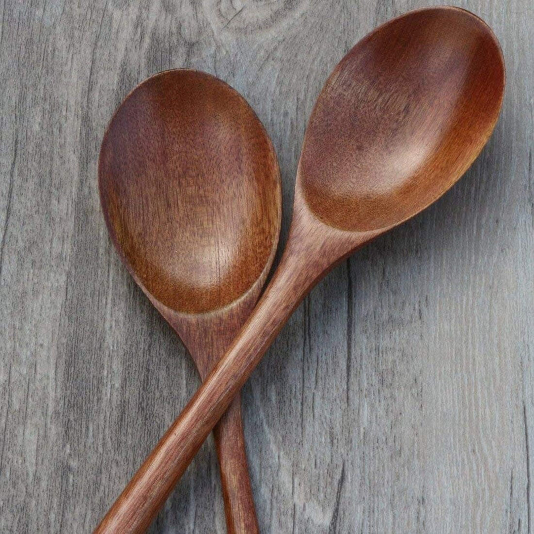 Natural wooden spoons with long handles - Wooden Spoon - Seravelle Home