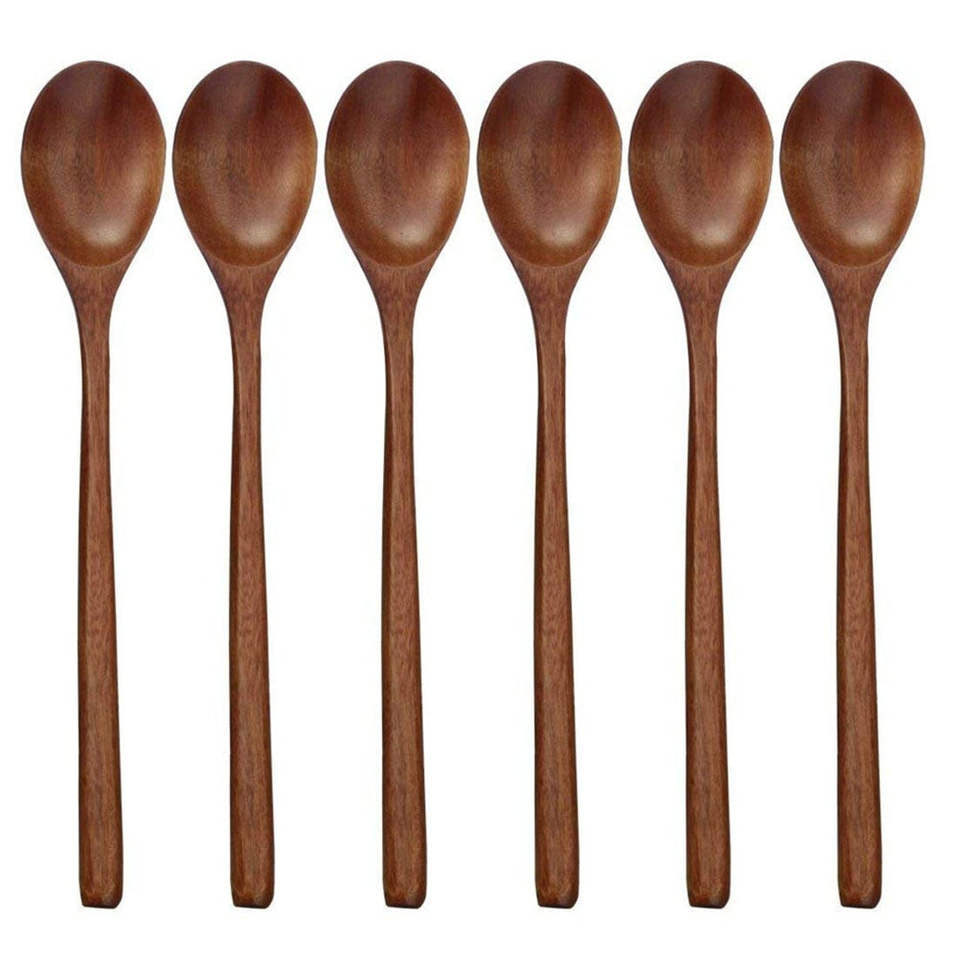 Natural wooden spoons with long handles - Wooden Spoon - Seravelle Home