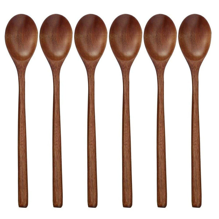 Natural wooden spoons with long handles - Wooden Spoon - Seravelle Home
