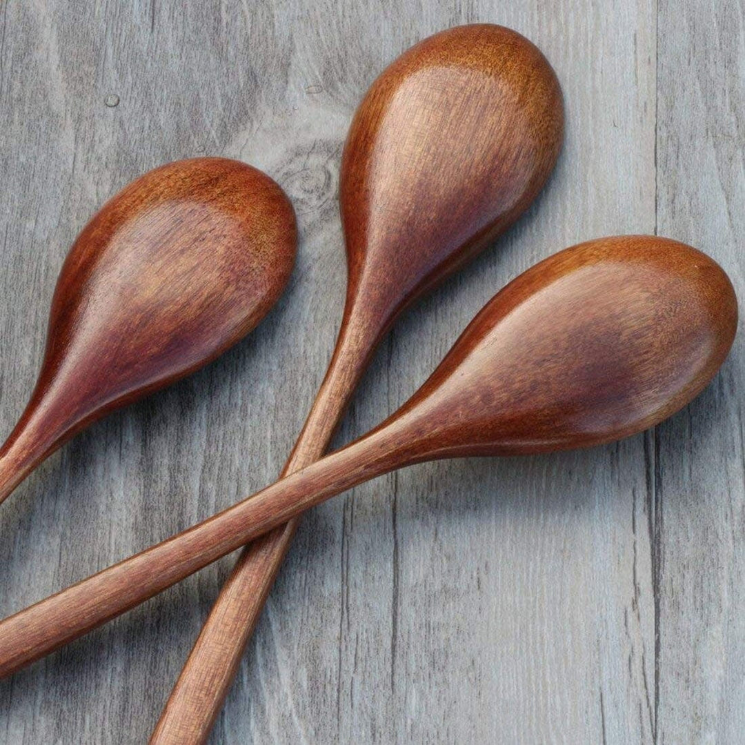 Natural wooden spoons with long handles - Wooden Spoon - Seravelle Home