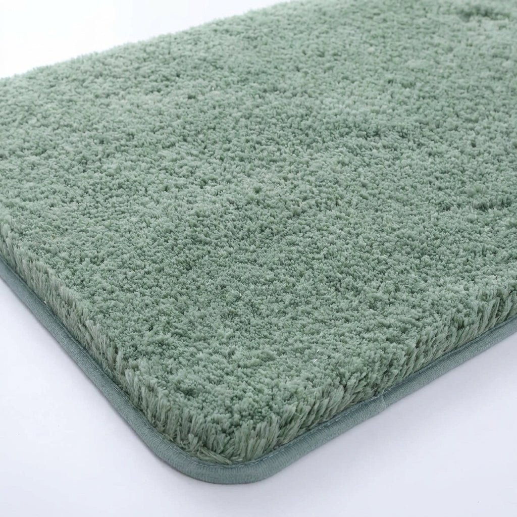 Non - slip bath mat made of soft plush for the bathroom - Bath Mat - Green - Seravelle Home