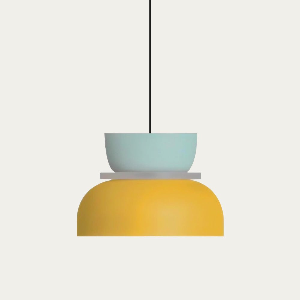 Nordic Pendant Light in Modern Colour Gradient Design - Pendant Light - Light Blue + Yellow - Seravelle Home
