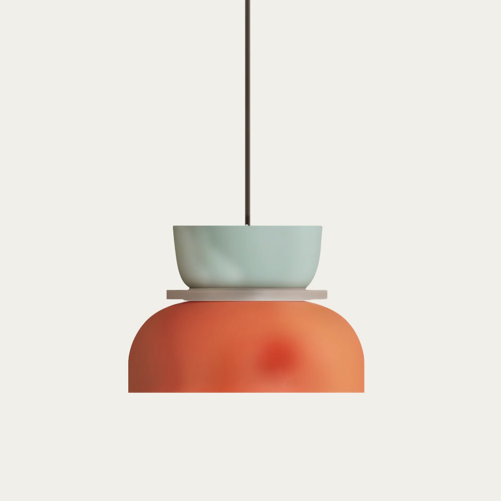 Nordic Pendant Light in Modern Colour Gradient Design - Pendant Light - Light Blue + Orange - Seravelle Home