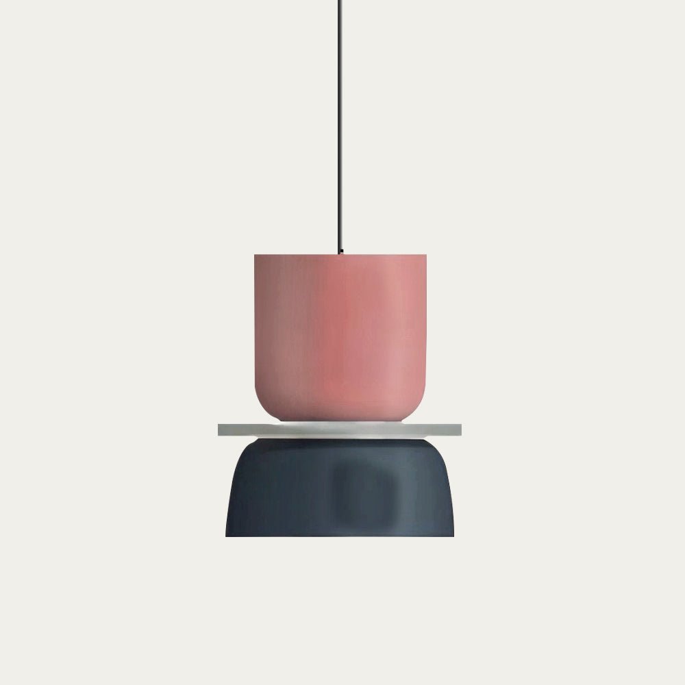 Nordic Pendant Light in Modern Colour Gradient Design - Pendant Light - Pink + Navy Blue - Seravelle Home