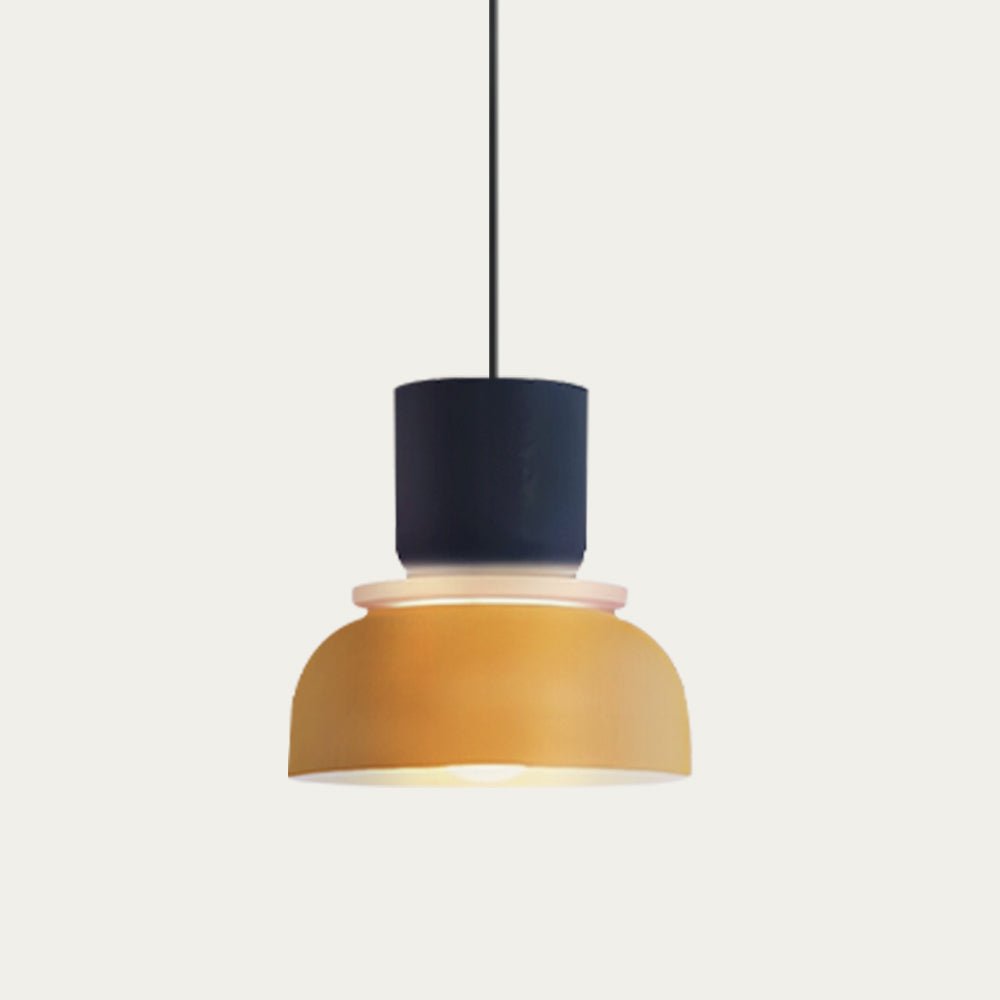 Nordic Pendant Light in Modern Colour Gradient Design - Pendant Light - Navy Blue + Yellow - Seravelle Home
