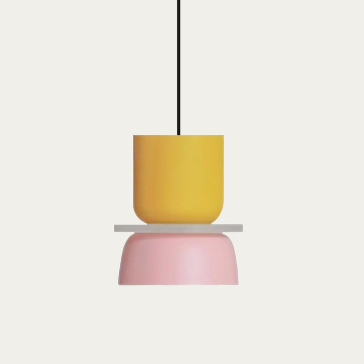 Nordic Pendant Light in Modern Colour Gradient Design - Pendant Light - Yellow + Light Pink - Seravelle Home