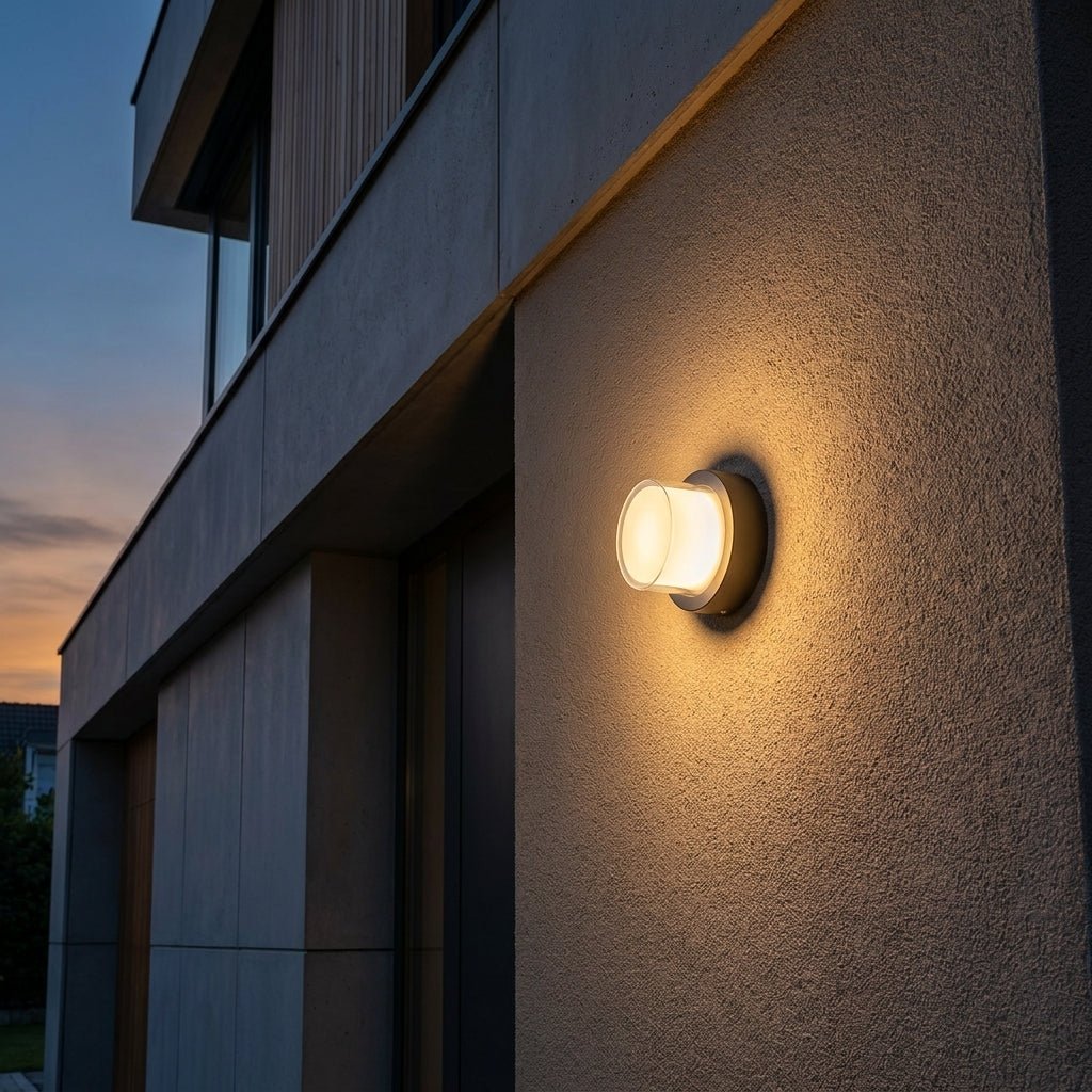 Outdoor Wall Light with Motion Sensor for Garden and Entrance - Wall Light - Flush Circle - Seravelle Home