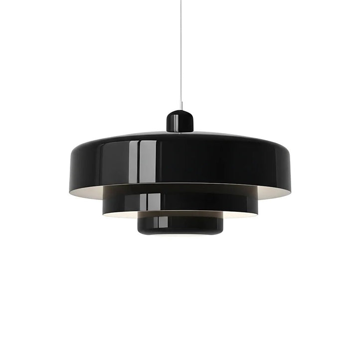 Pendant Light in Modern Three - Layered Design - Pendant Light - Black - Seravelle Home