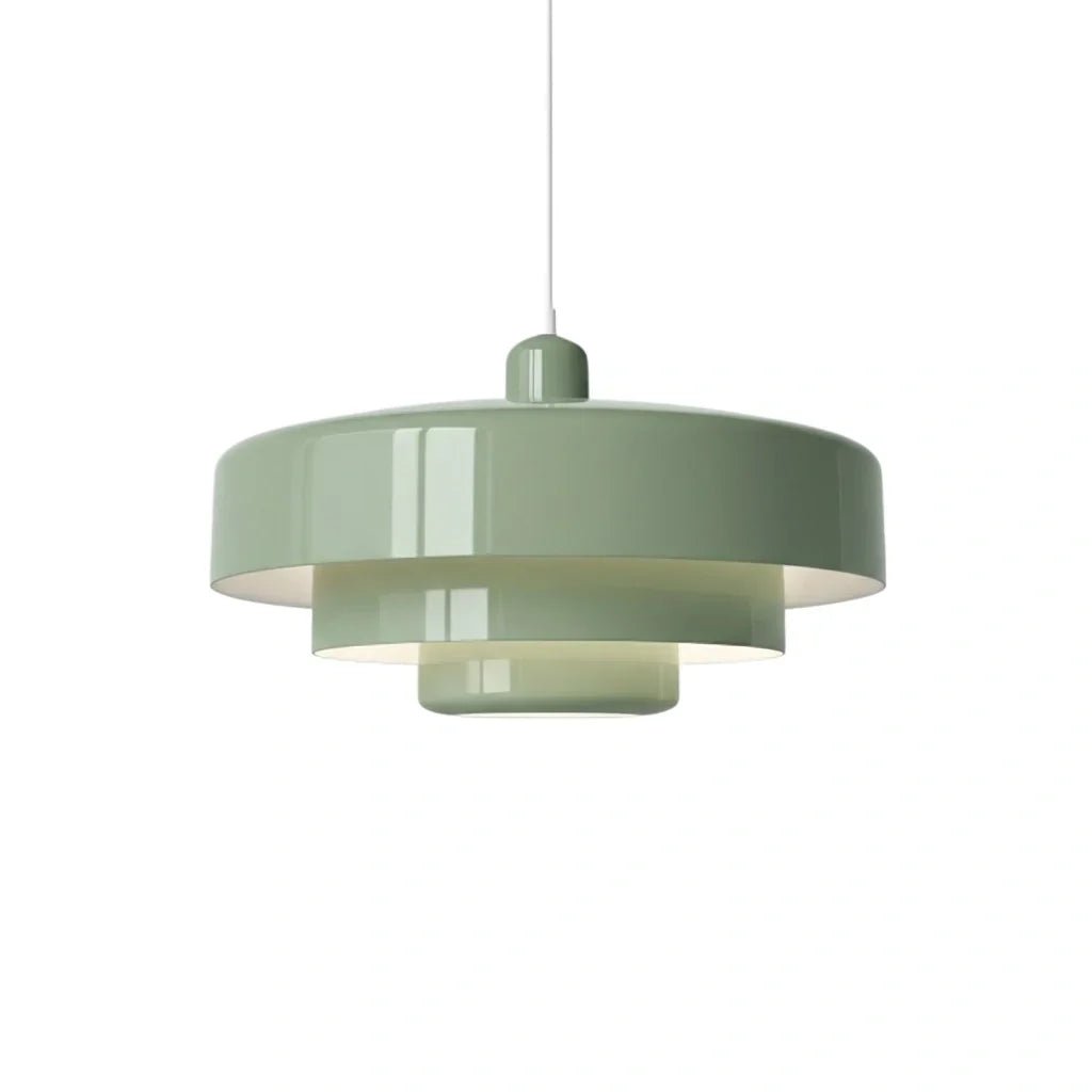 Pendant Light in Modern Three - Layered Design - Pendant Light - Sage Green - Seravelle Home