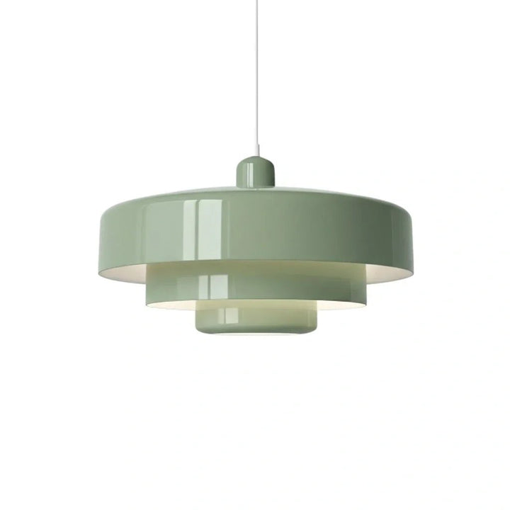 Pendant Light in Modern Three - Layered Design - Pendant Light - Sage Green - Seravelle Home