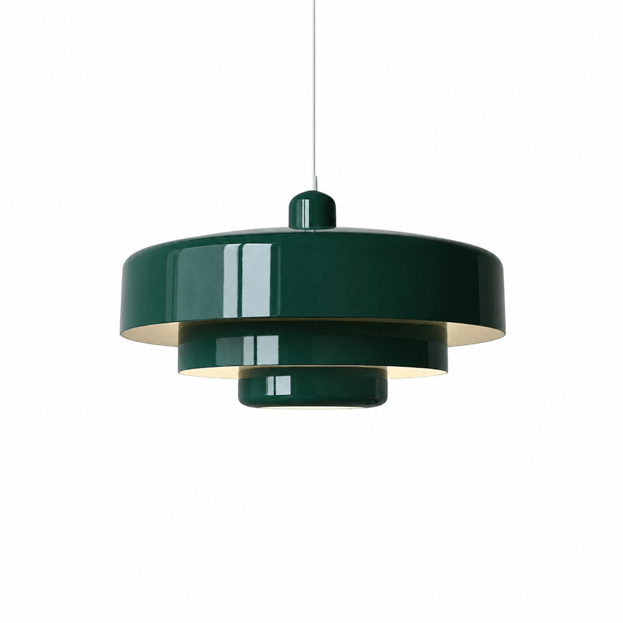 Pendant Light in Modern Three-Layered Design - Pendant Light - Green - Seravelle Home