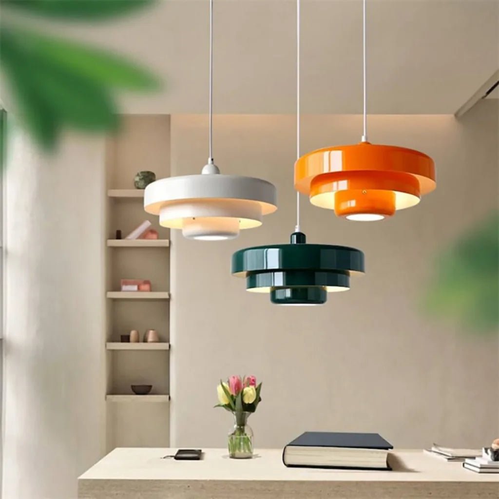 Pendant Light in Modern Three - Layered Design - Pendant Light - Brass - Seravelle Home