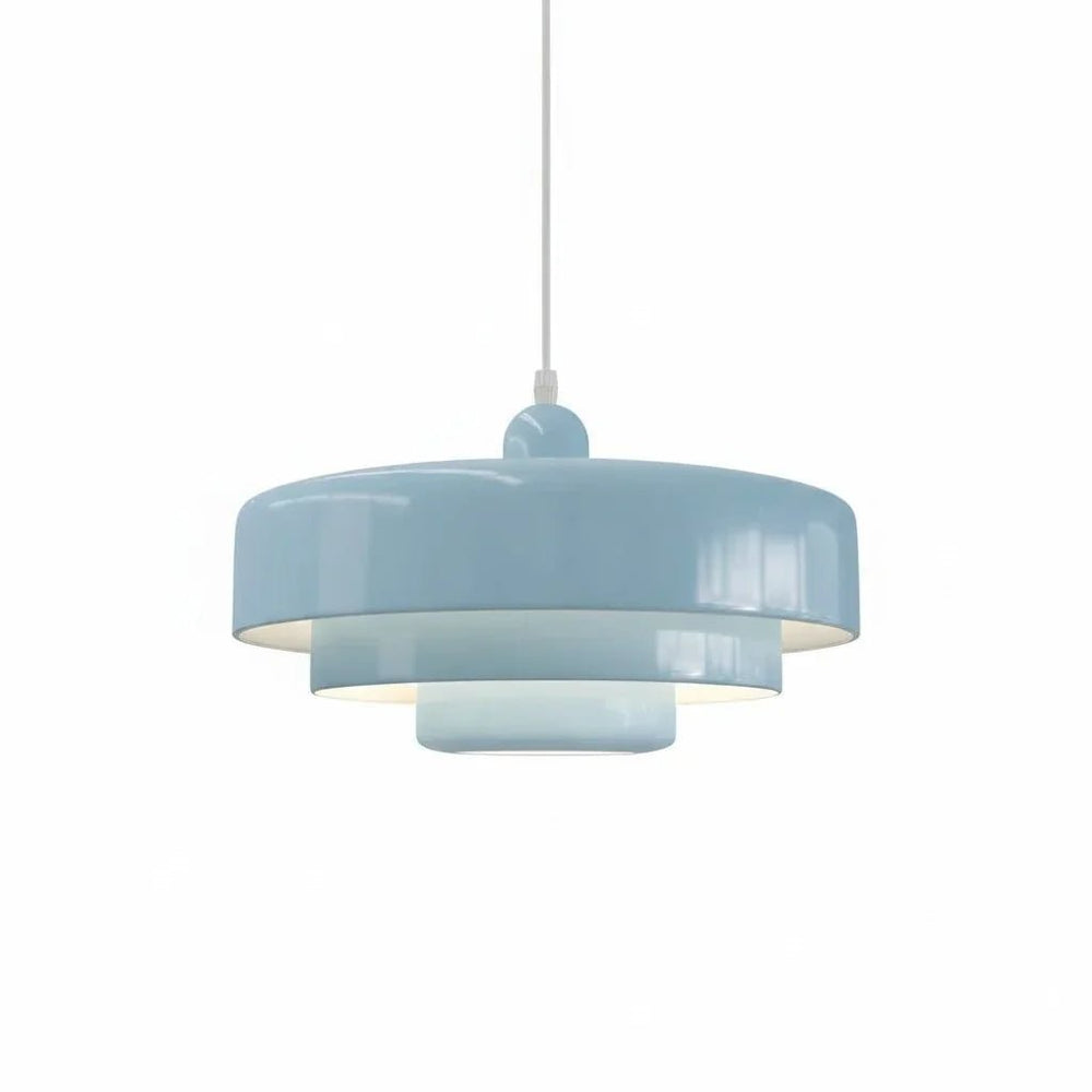 Pendant Light in Modern Three - Layered Design - Pendant Light - Light Blue - Seravelle Home