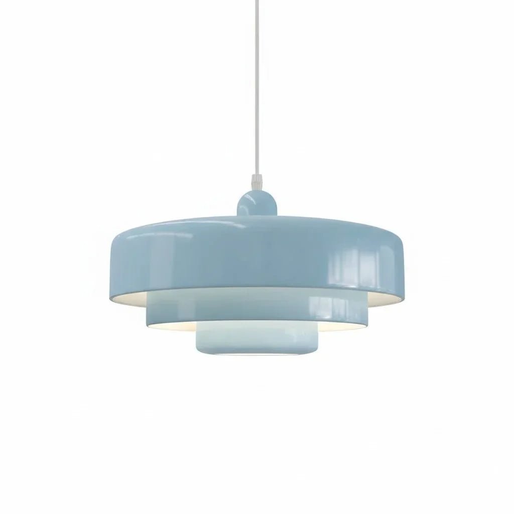 Pendant Light in Modern Three - Layered Design - Pendant Light - Light Blue - Seravelle Home