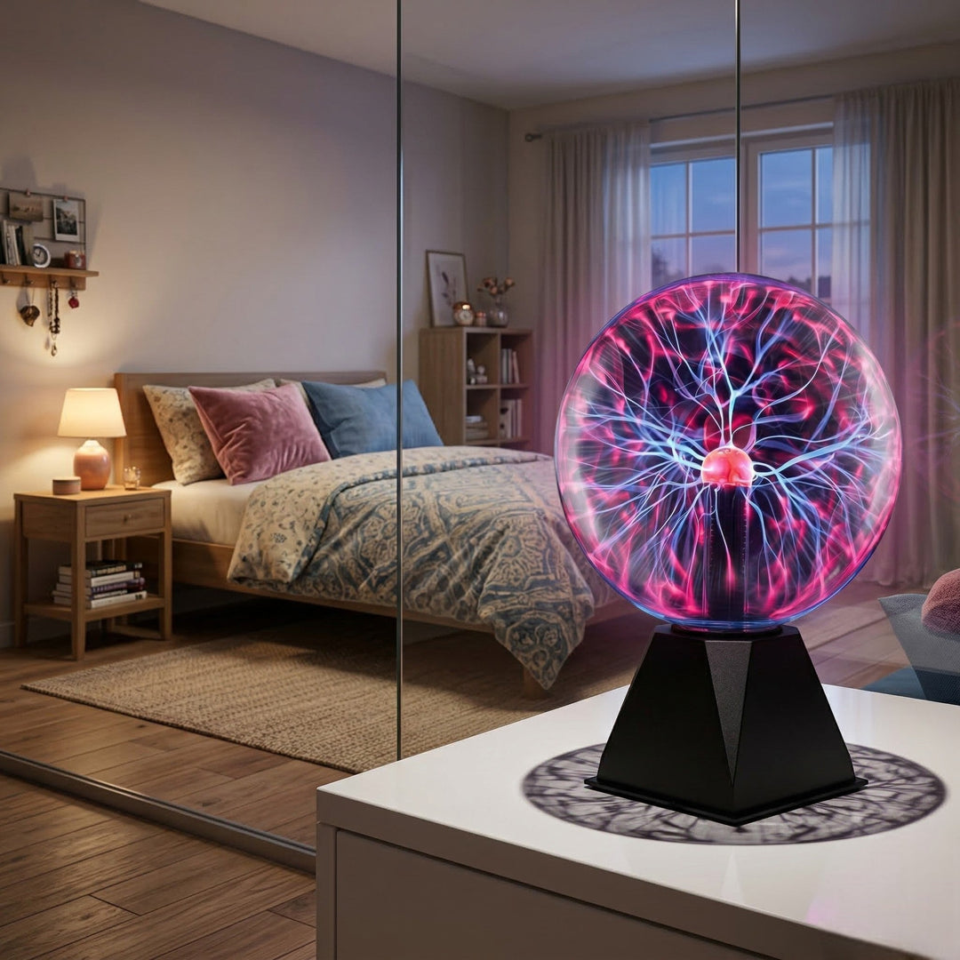 Plasma Ball Lamp with Electric Effects - Table lamps - Black - Seravelle Home