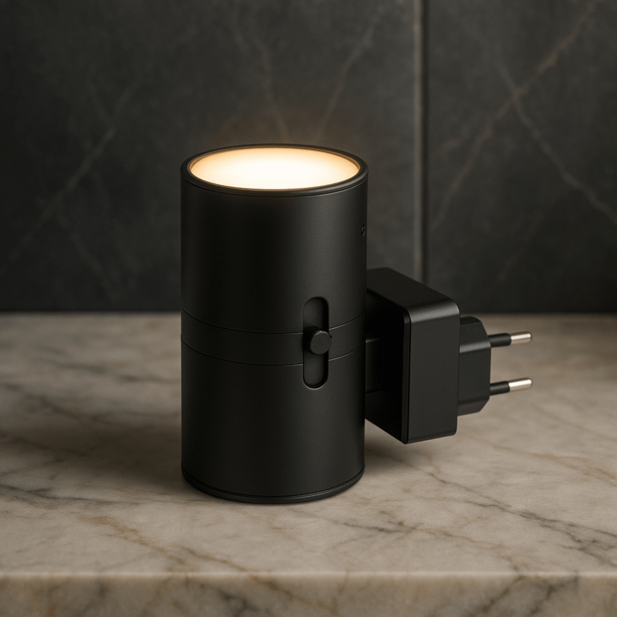 Plug-In Cylinder Wall Light with Automatic Night Sensor - Wall Light Fixtures - Seravelle Home
