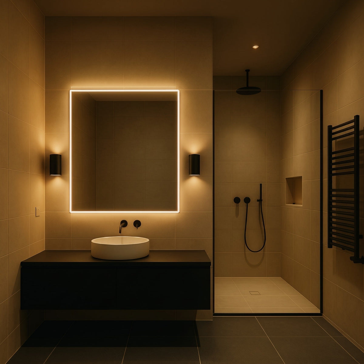 Plug In Wall Lamp with Adjustable Night Light Sensor - Night Lights & Ambient Lighting - Black - Seravelle Home